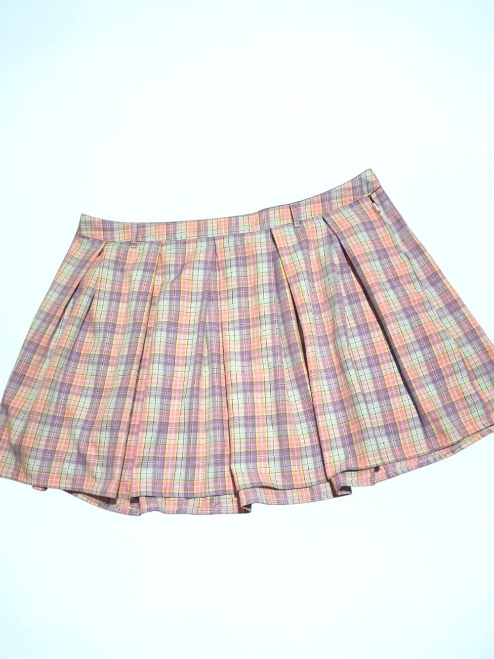 Hot Topic Sweet Society Pink Plaid Mini Skirt